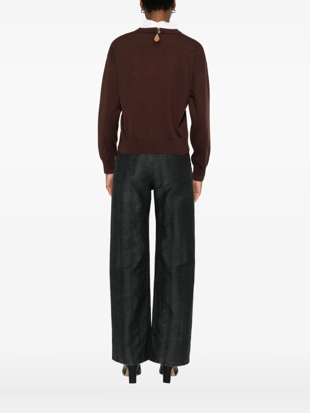 Suncoo Layered Jumper In Brown