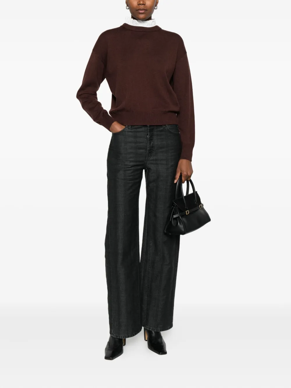Suncoo Layered Jumper In Brown