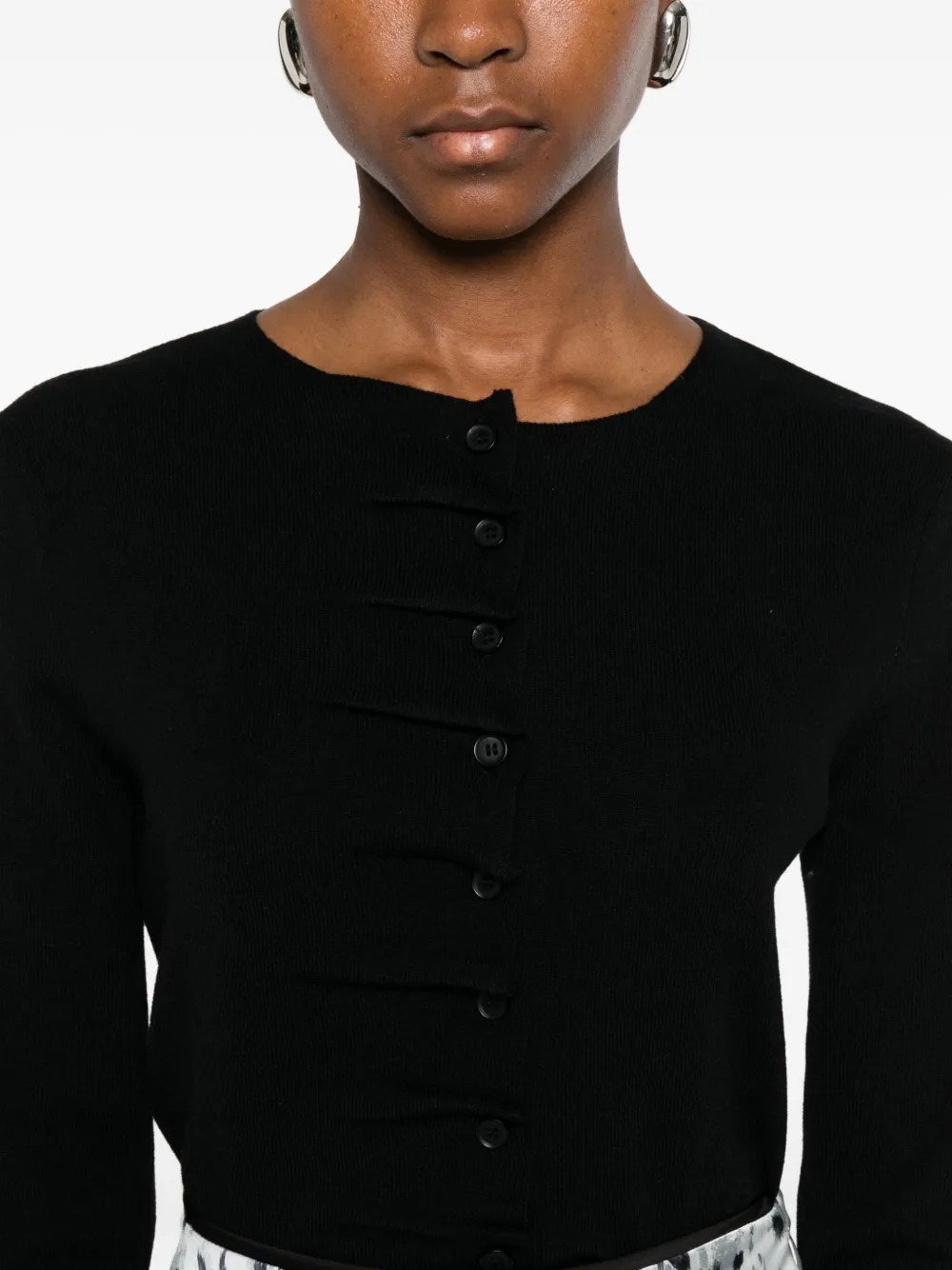 Suncoo Cotton Cardigan In Black