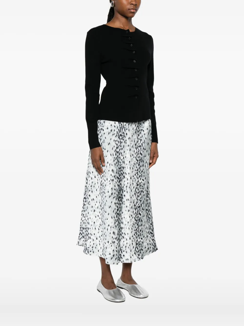 Suncoo Cotton Cardigan In Black