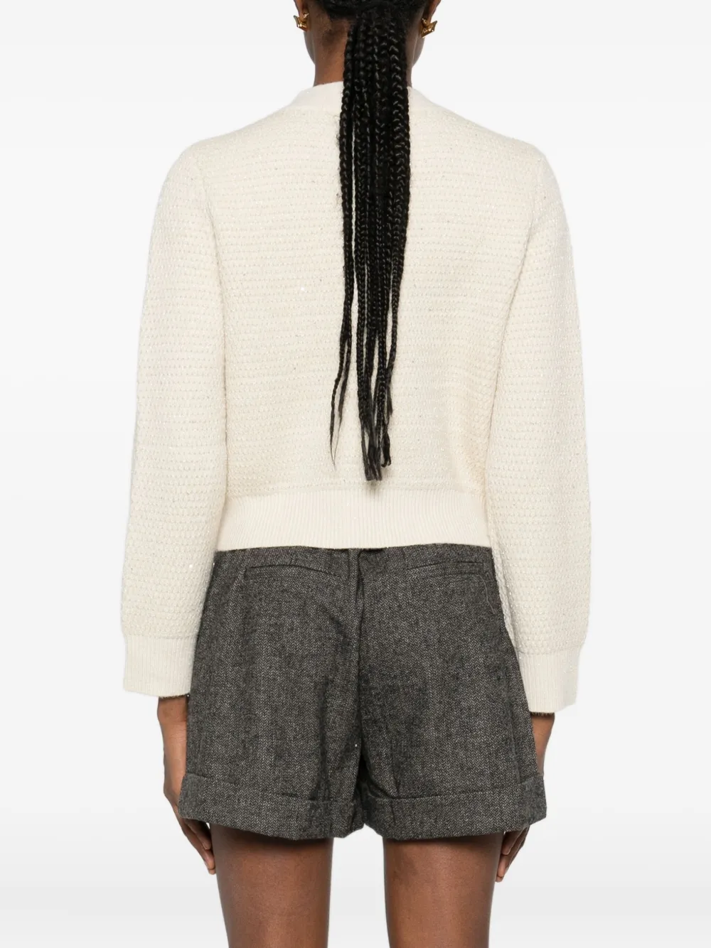 Suncoo Wool-blend Cardigan In Neutral