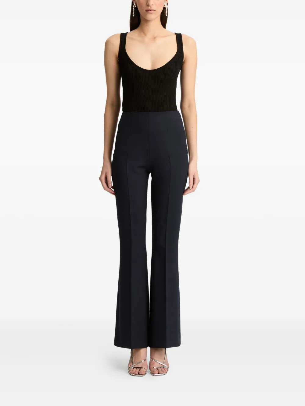 Oscar De La Renta High-waisted Trousers In Black