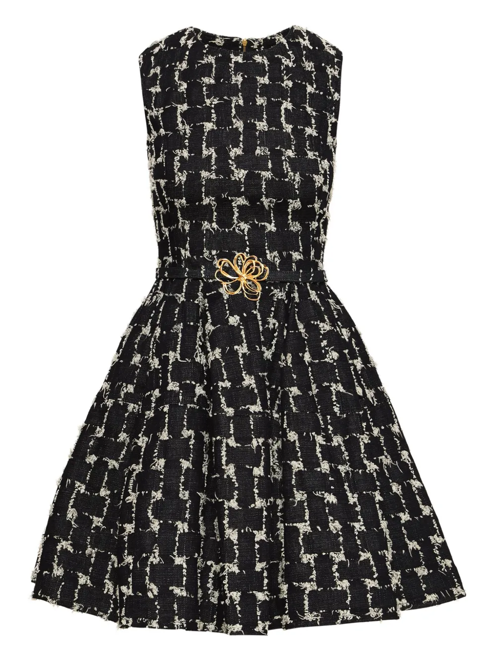 Oscar De La Renta Woven Jacquard Mini Dress In Blue