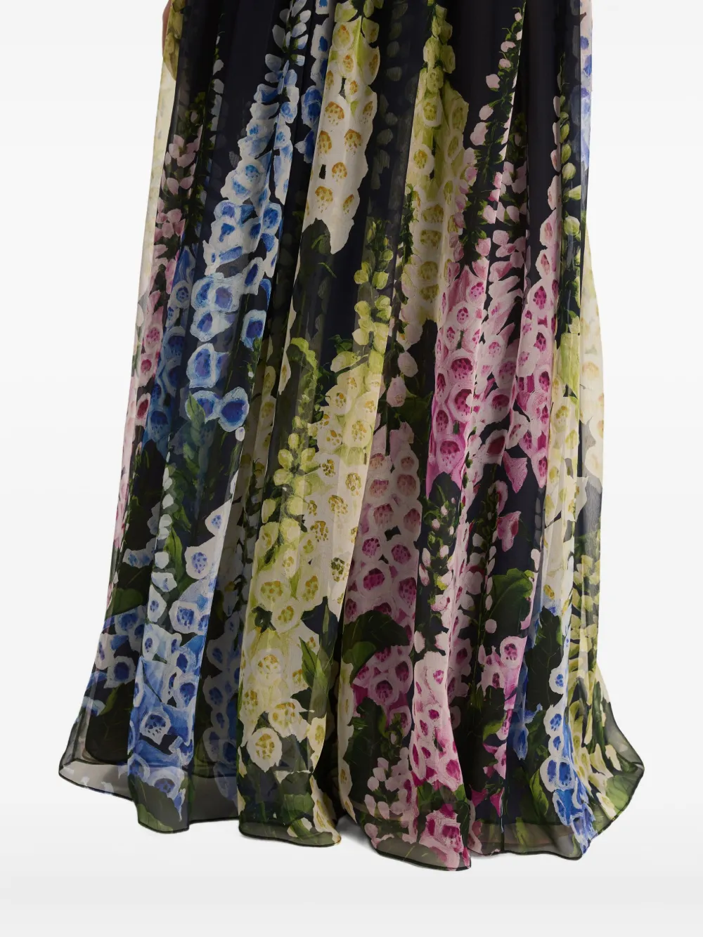 Oscar De La Renta Gradient-effect Chiffon Gown In Blue