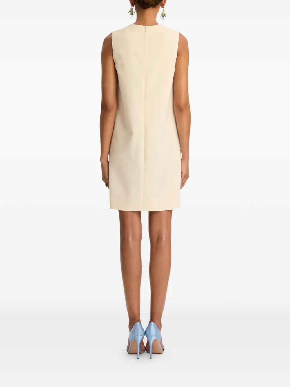 Oscar De La Renta Allium Wool Mini Dress In Neutral