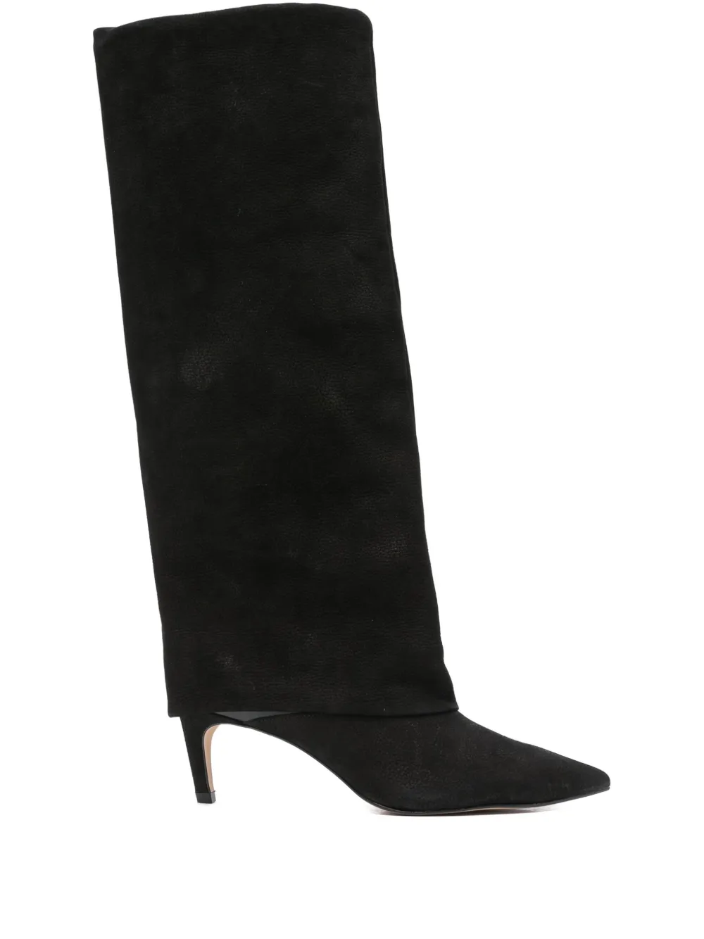 Carrano 60mm Suede Knee-high Boots In Black