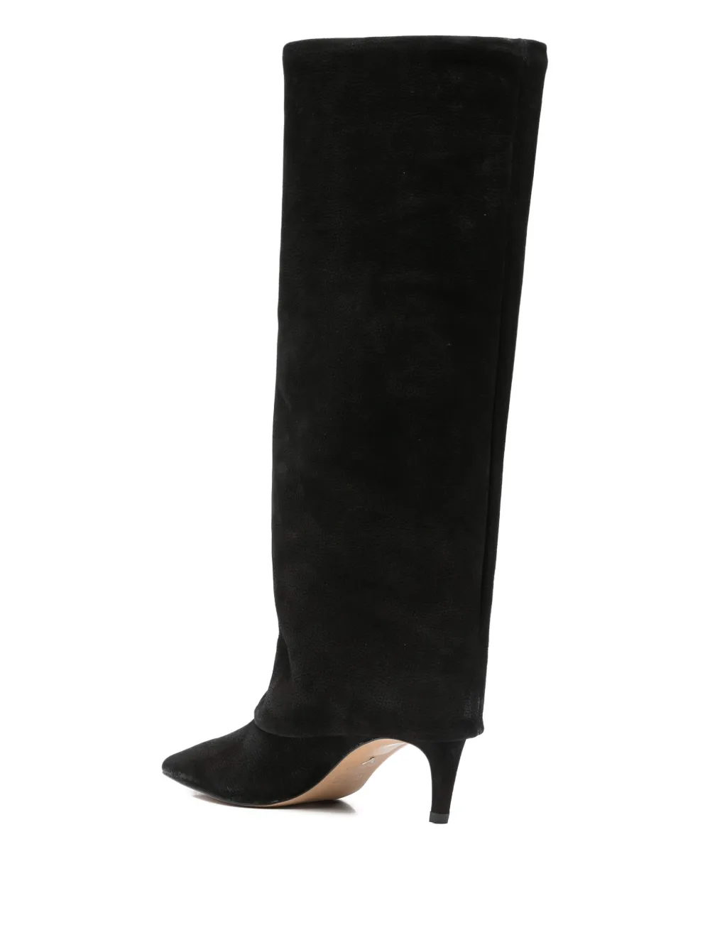 Carrano 60mm Suede Knee-high Boots In Black