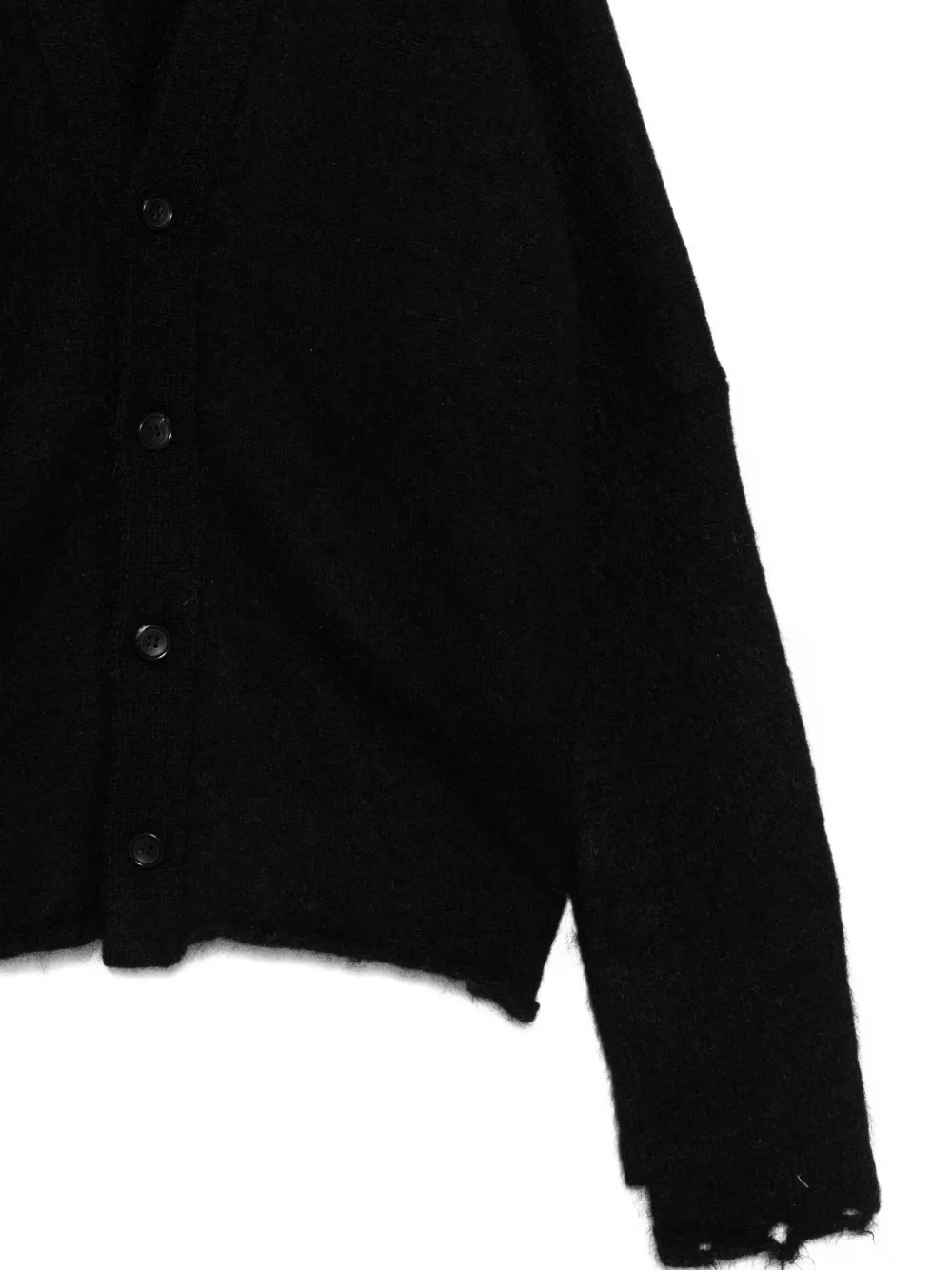 Junya Watanabe Distressed-effect Cardigan In Black