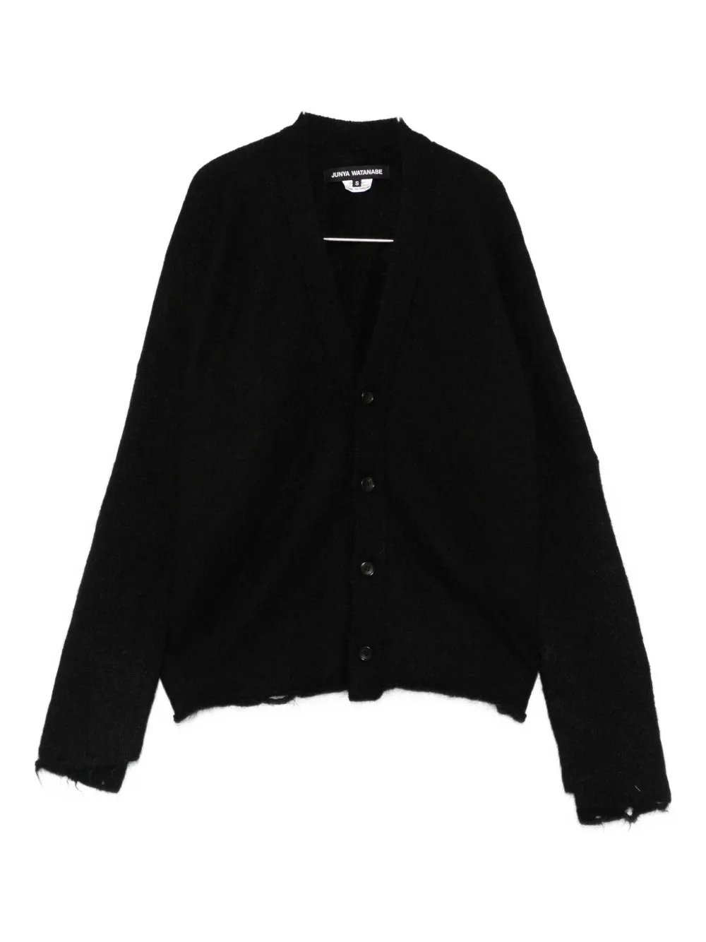 Junya Watanabe Distressed-effect Cardigan In Black