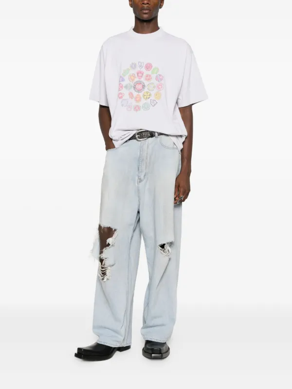 Balenciaga ripped-detailing Jeans | Blue | FARFETCH