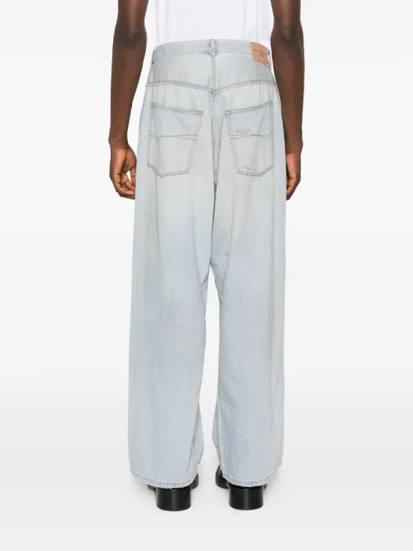 Balenciaga Calça Jeans Com Detalhe Destroyed | Azul | FARFETCH BR