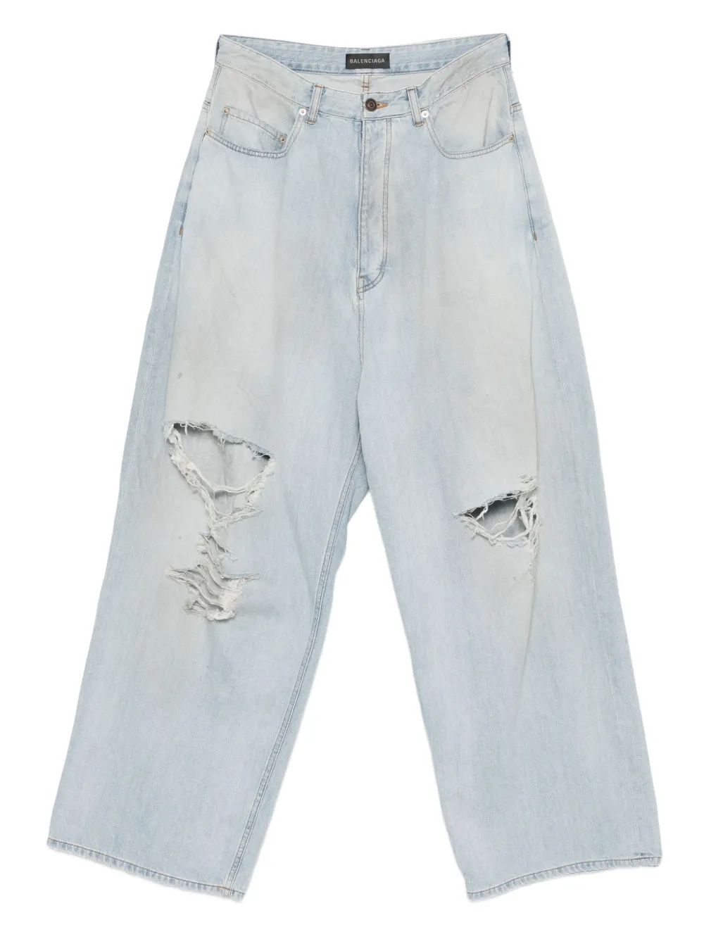Balenciaga ripped-detailing jeans | Blue | Image 1