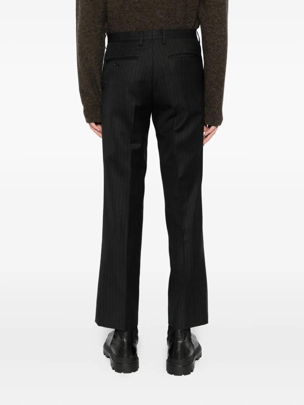 Auralee Gestreepte broek Grijs