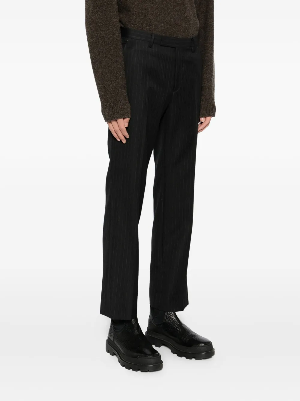 Auralee Gestreepte broek Grijs