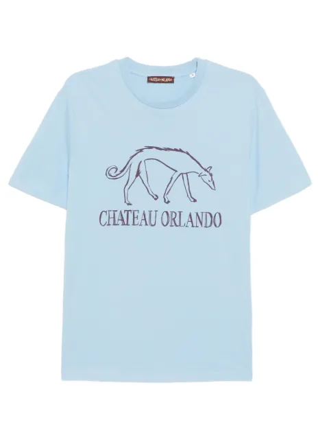 CHATEAU ORLANDO hound-print T-shirt