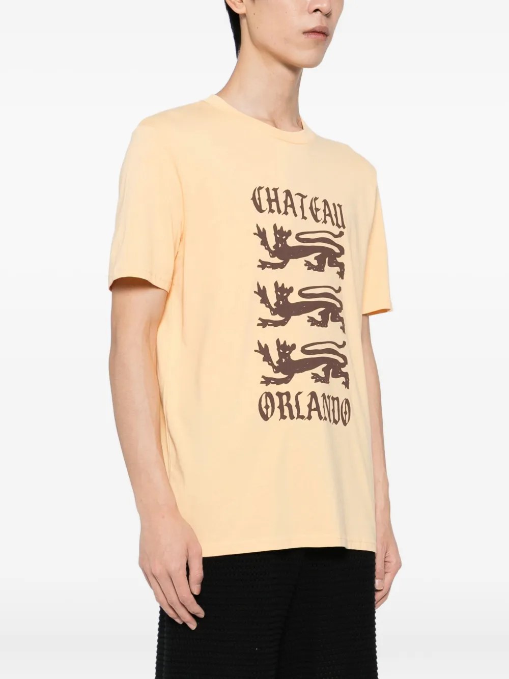  Chateau Orlando Logo-print T-shirt - Yellow 