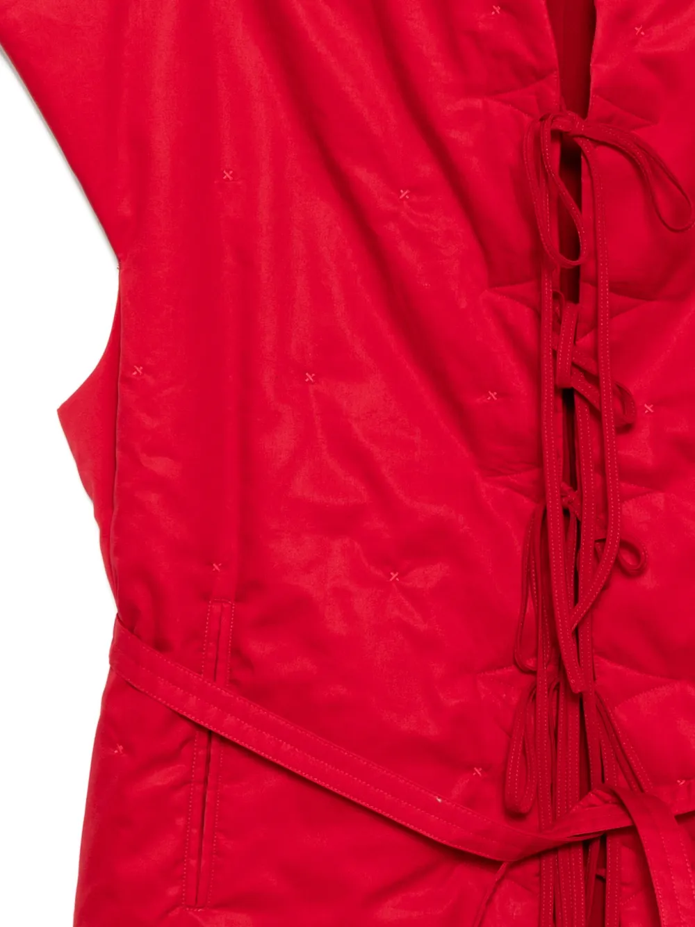  Samuel Guì Yang Lace-up Vest - Red 