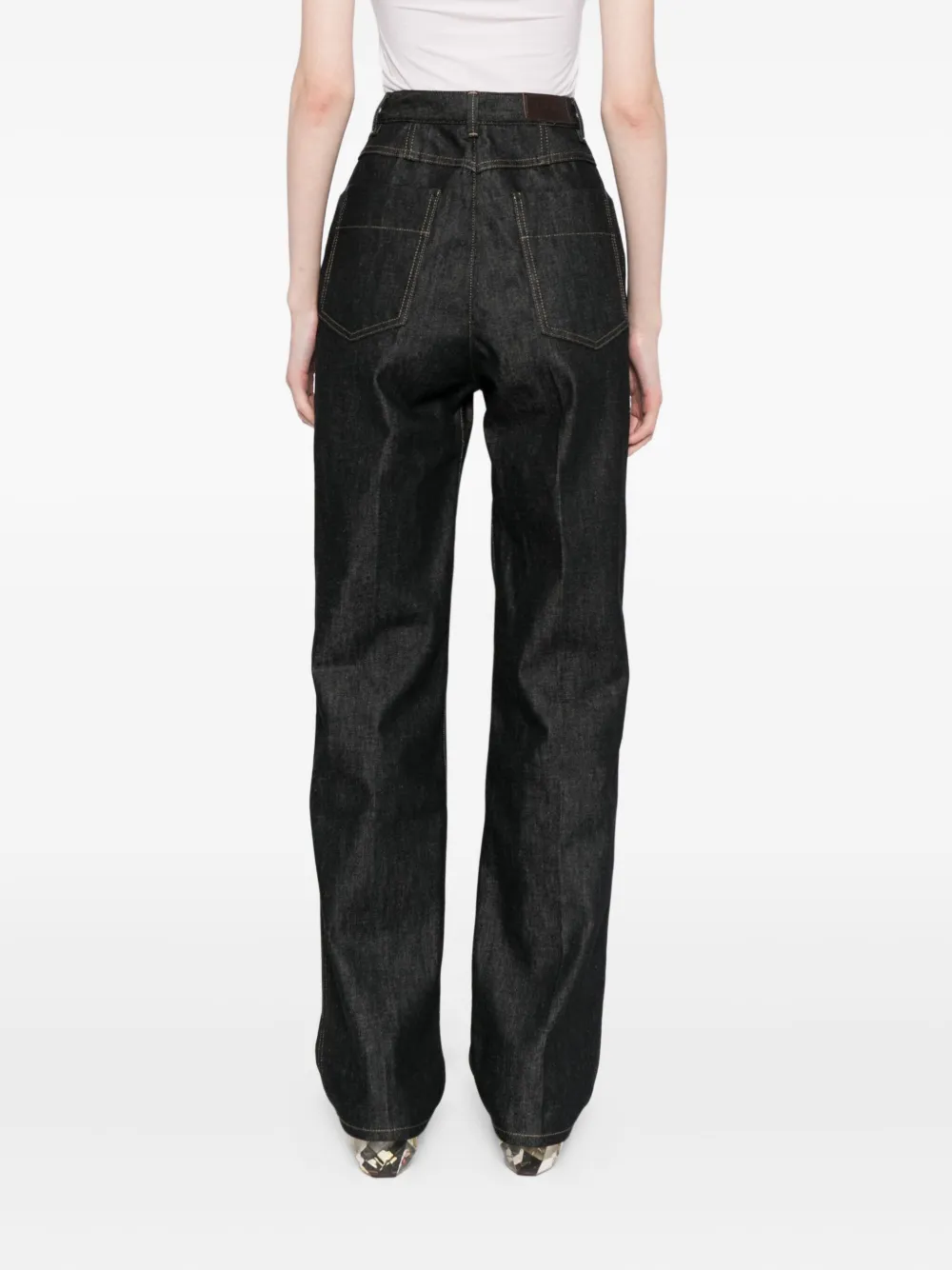 Lemaire Straight-leg Jeans In Black