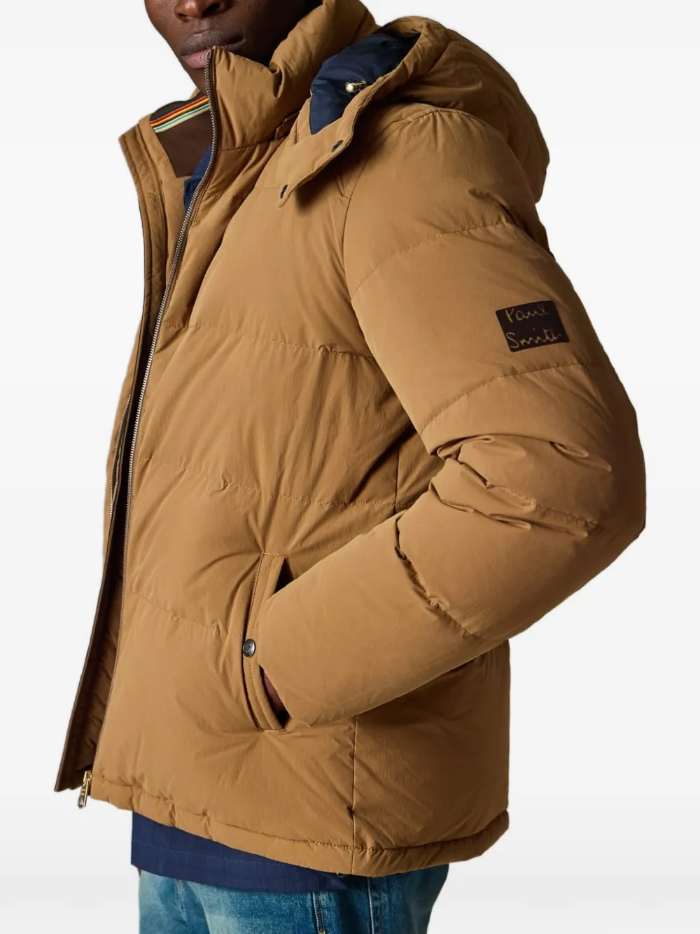 Paul Smith Donsjack met capuchon 62 TAN