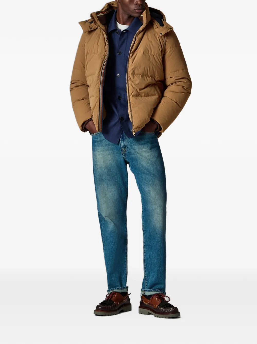 Paul Smith Donsjack met capuchon 62 TAN