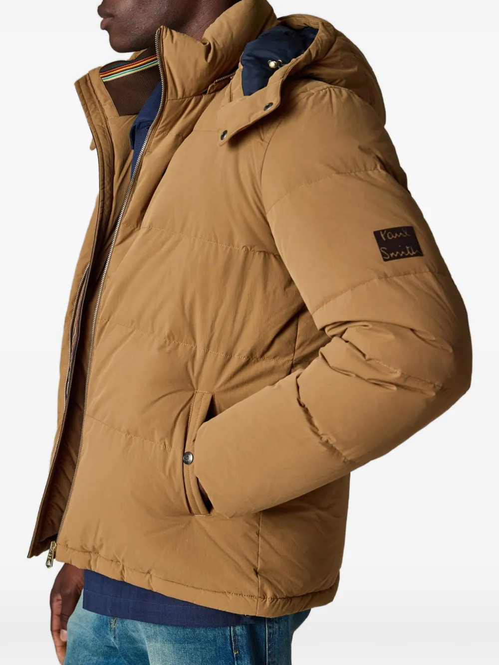 Paul Smith Donsjack met capuchon 62 TAN