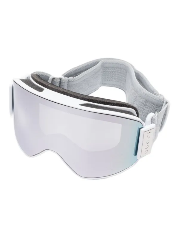 Gucci Eyewear logo-strap Ski Goggles | White | FARFETCH ZA