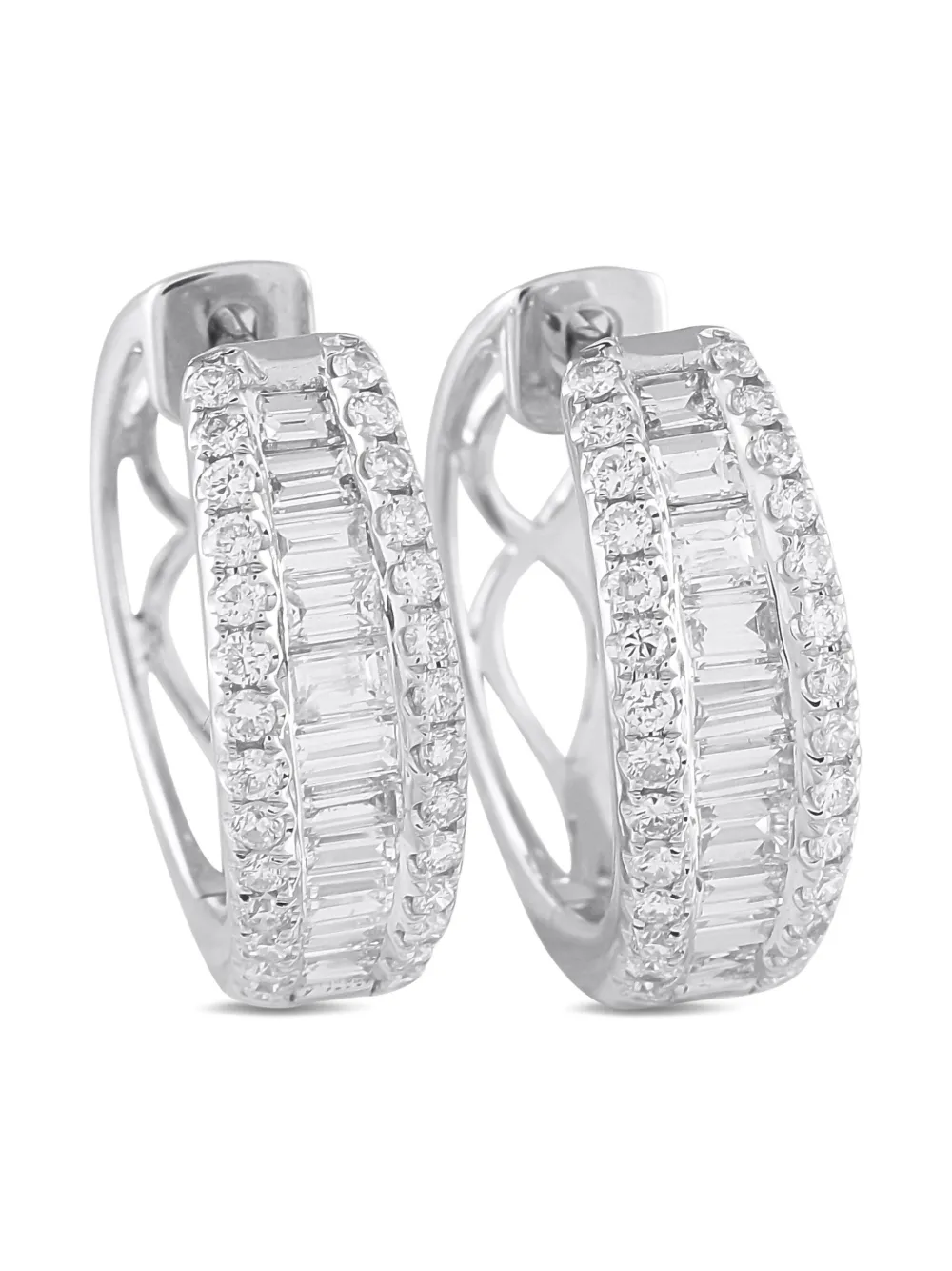 LB Exclusive 18K white gold diamond earrings | Image 2