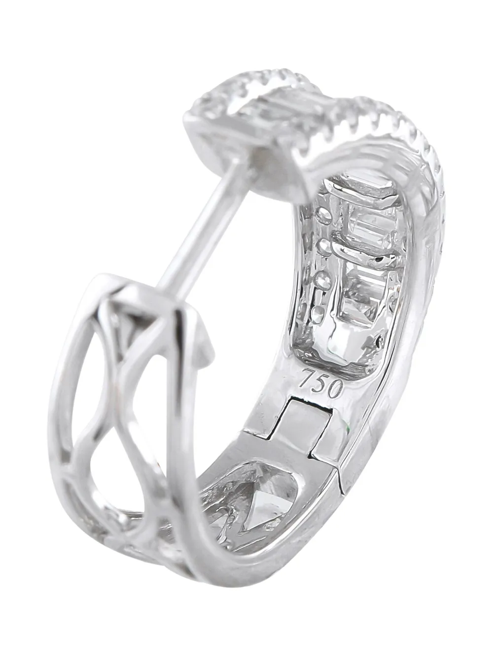 LB Exclusive 18K white gold diamond earrings | Silver | Image 1
