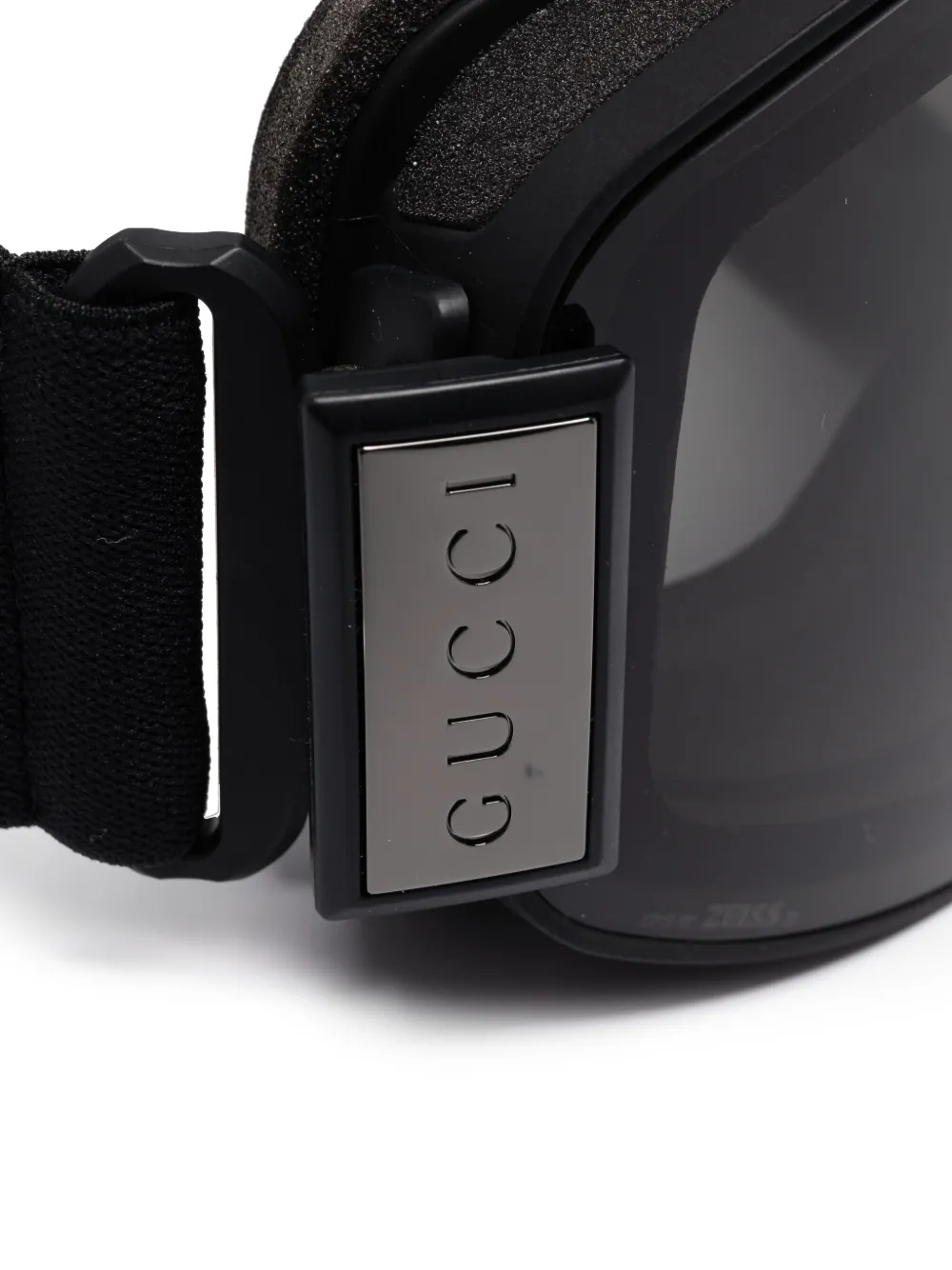 Gucci Eyewear Skibril met logoband Zwart