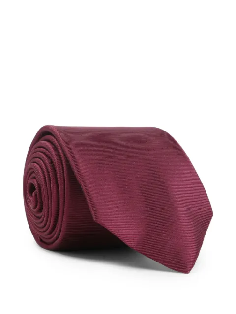 Kiton corbata de seda de canalé