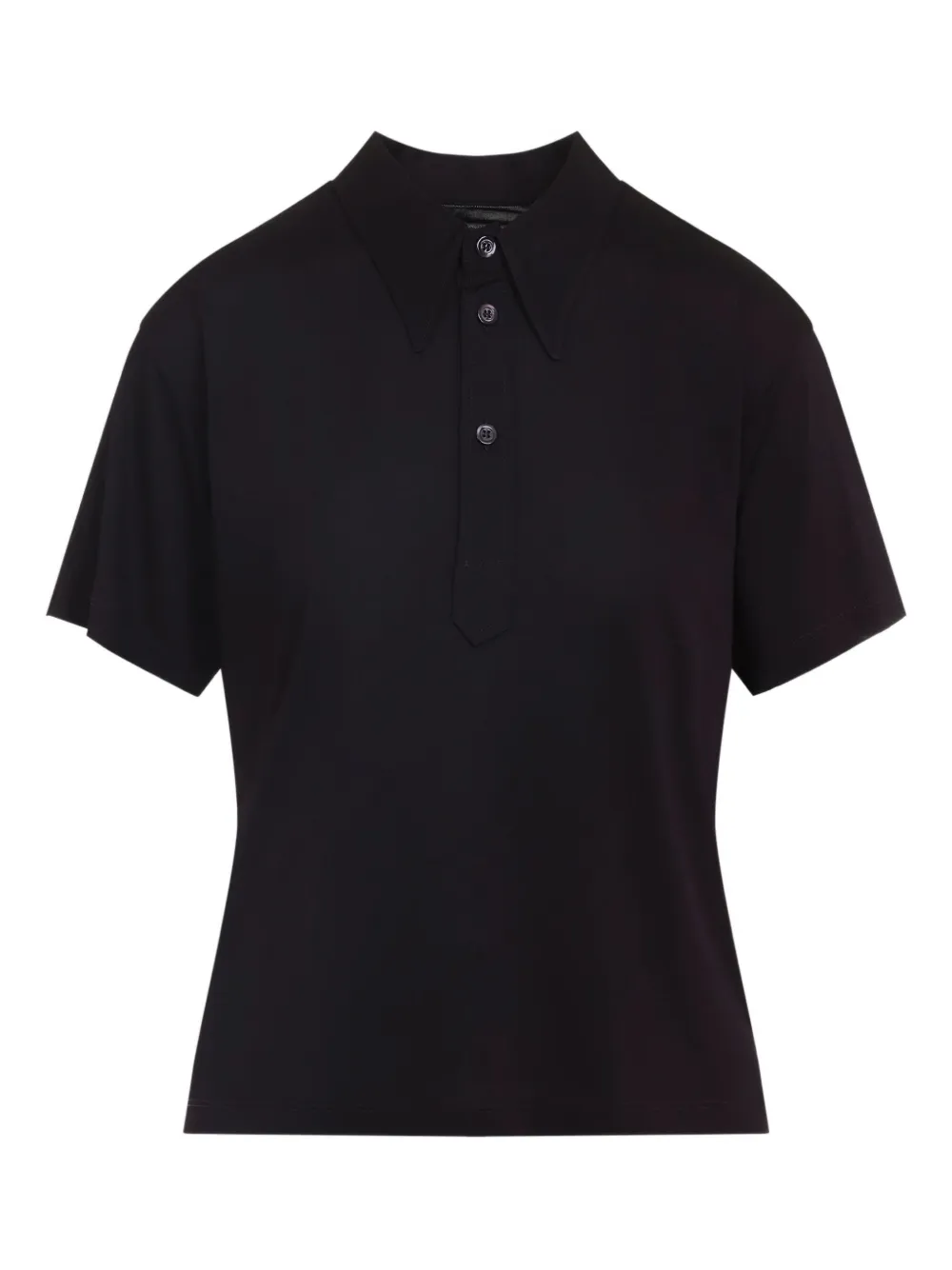 Maison Margiela buttoned-collar polo shirt | Black | Image 1