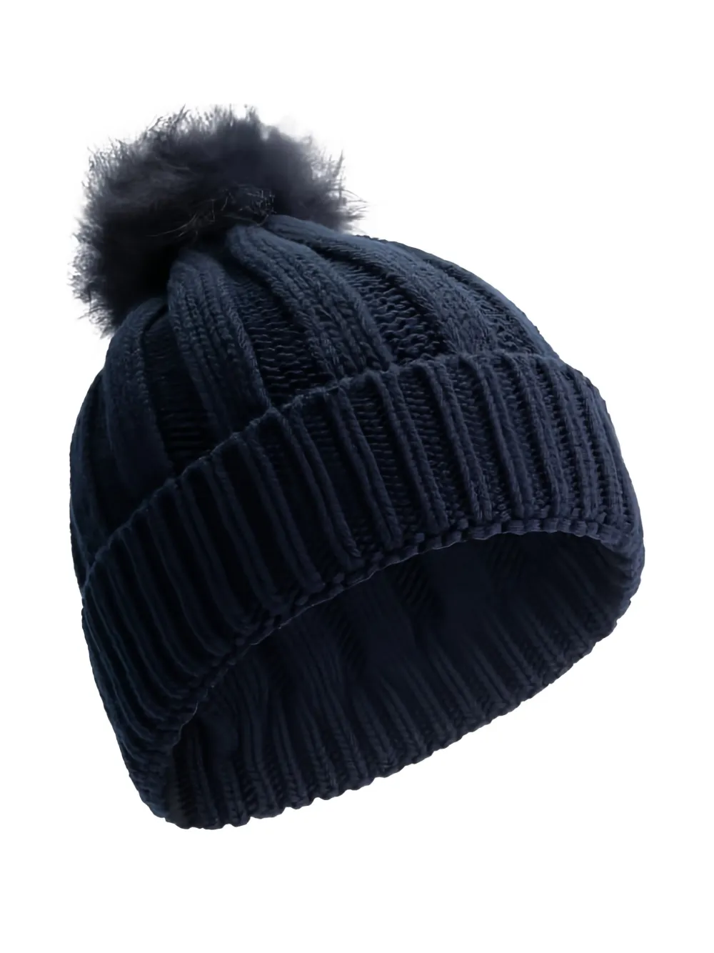 Woolrich Pompom-detail Beanie In Blue