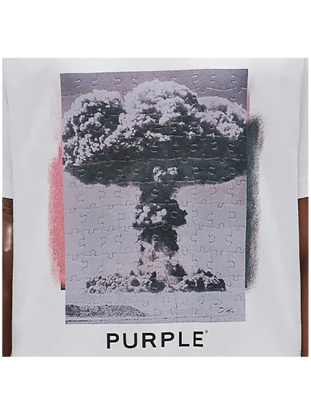 Purple Brand Meltdown T-shirt met grafisch print - Wit