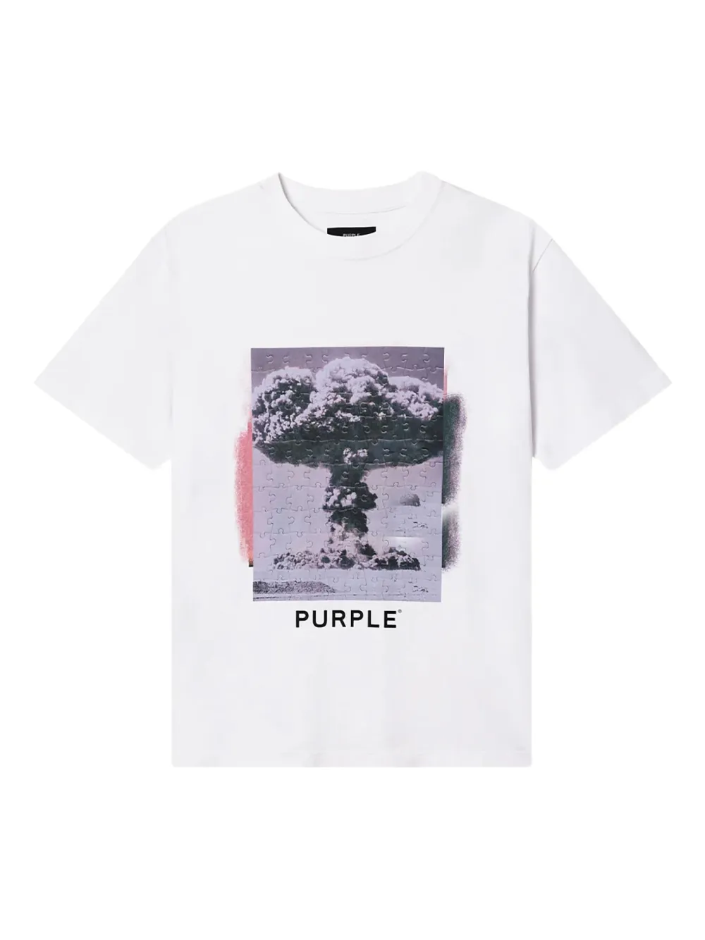 Purple Brand Meltdown graphic T-shirt | White | Image 1