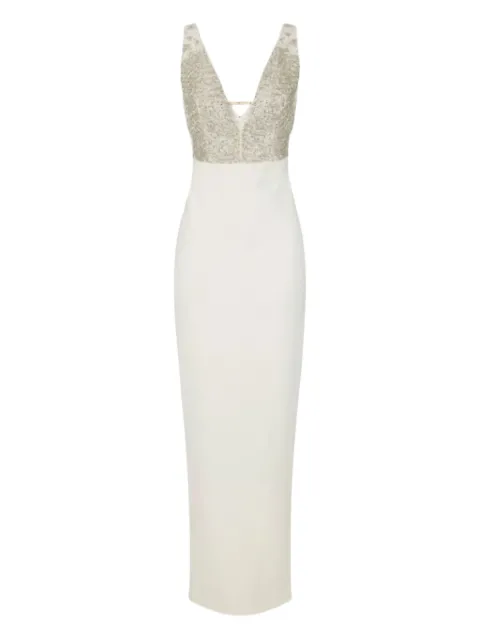 Elisabetta Franchi maxi beaded detail dress