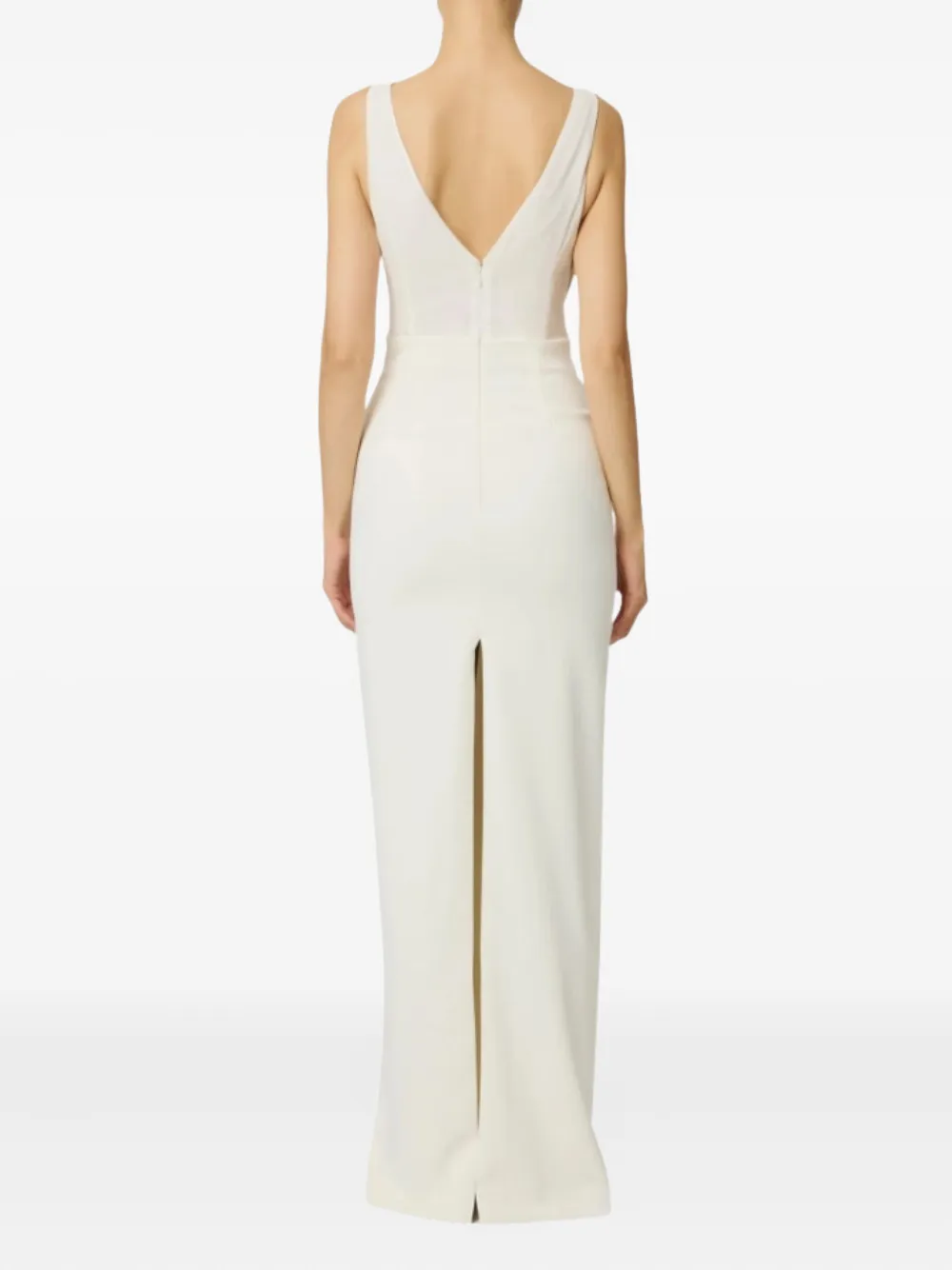 Elisabetta Franchi Maxi-jurk met kralen Beige