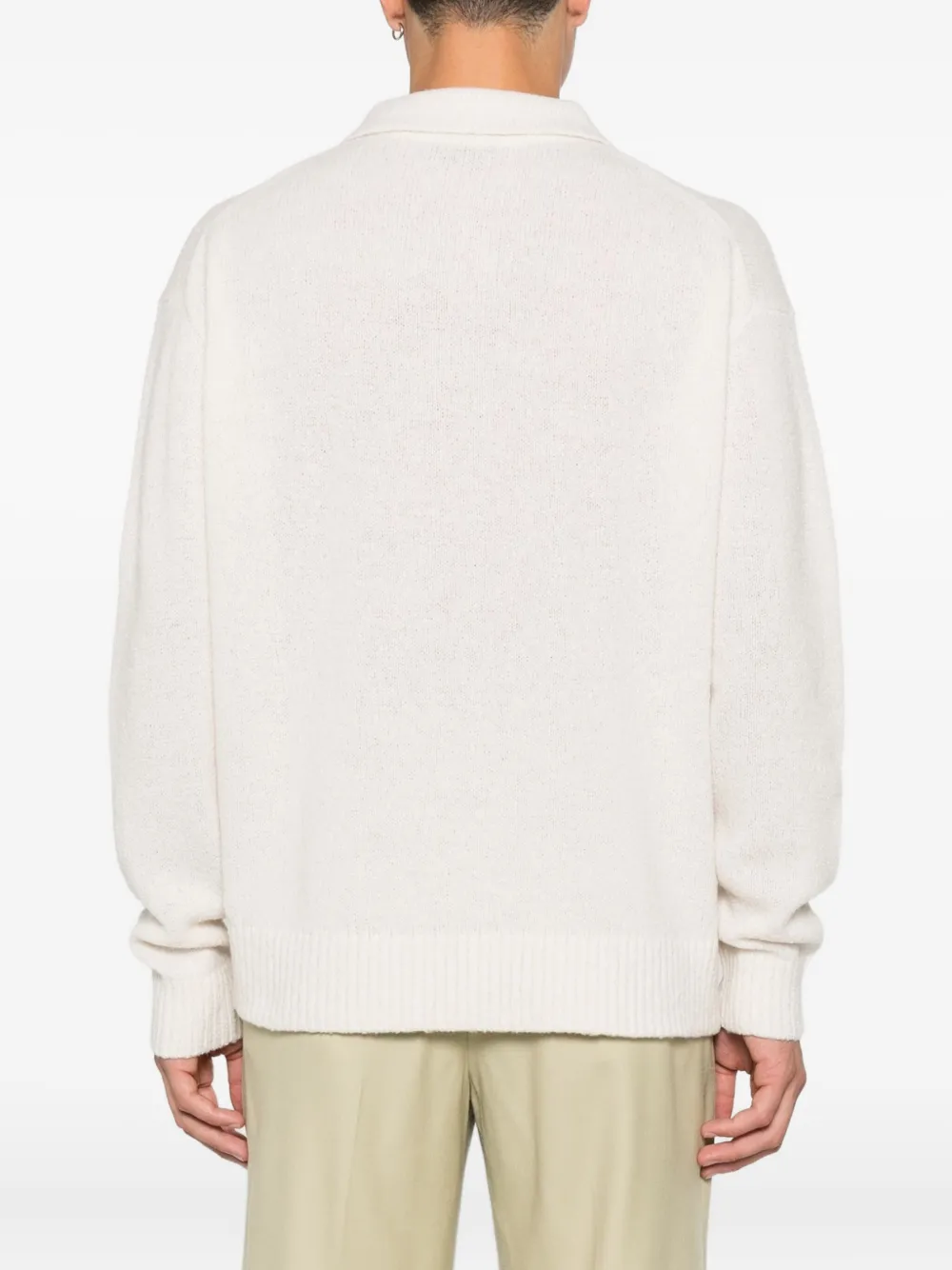 BOSS Poloshirt van scheerwol Wit