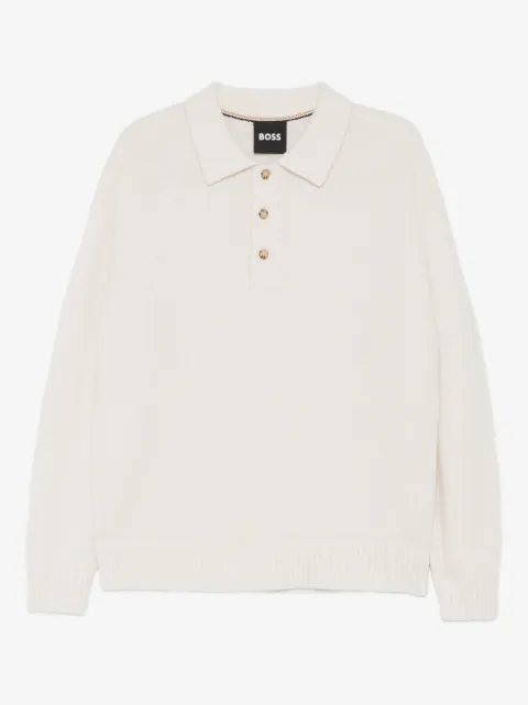 BOSS virgin-wool polo shirt