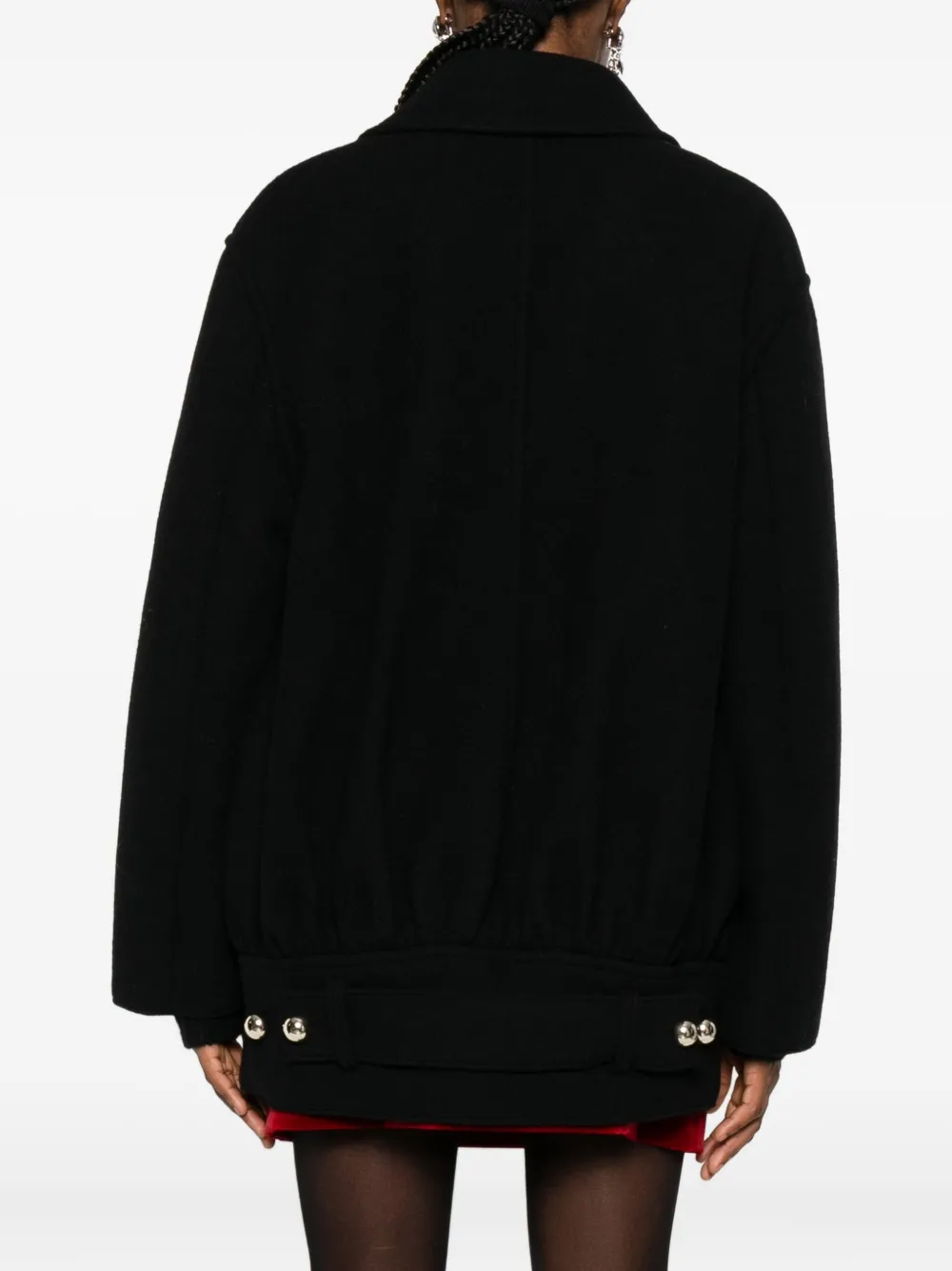 N°21 Double-breasted Coat In Black