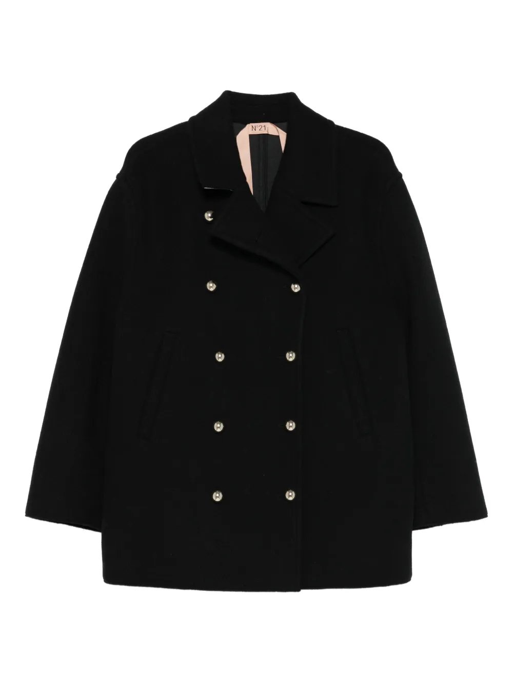 Nº21 double-breasted coat | Black | Image 1