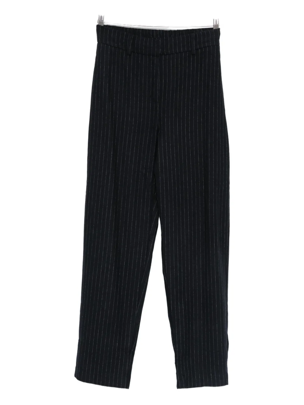Suncoo Pinstriped Trousers In Black