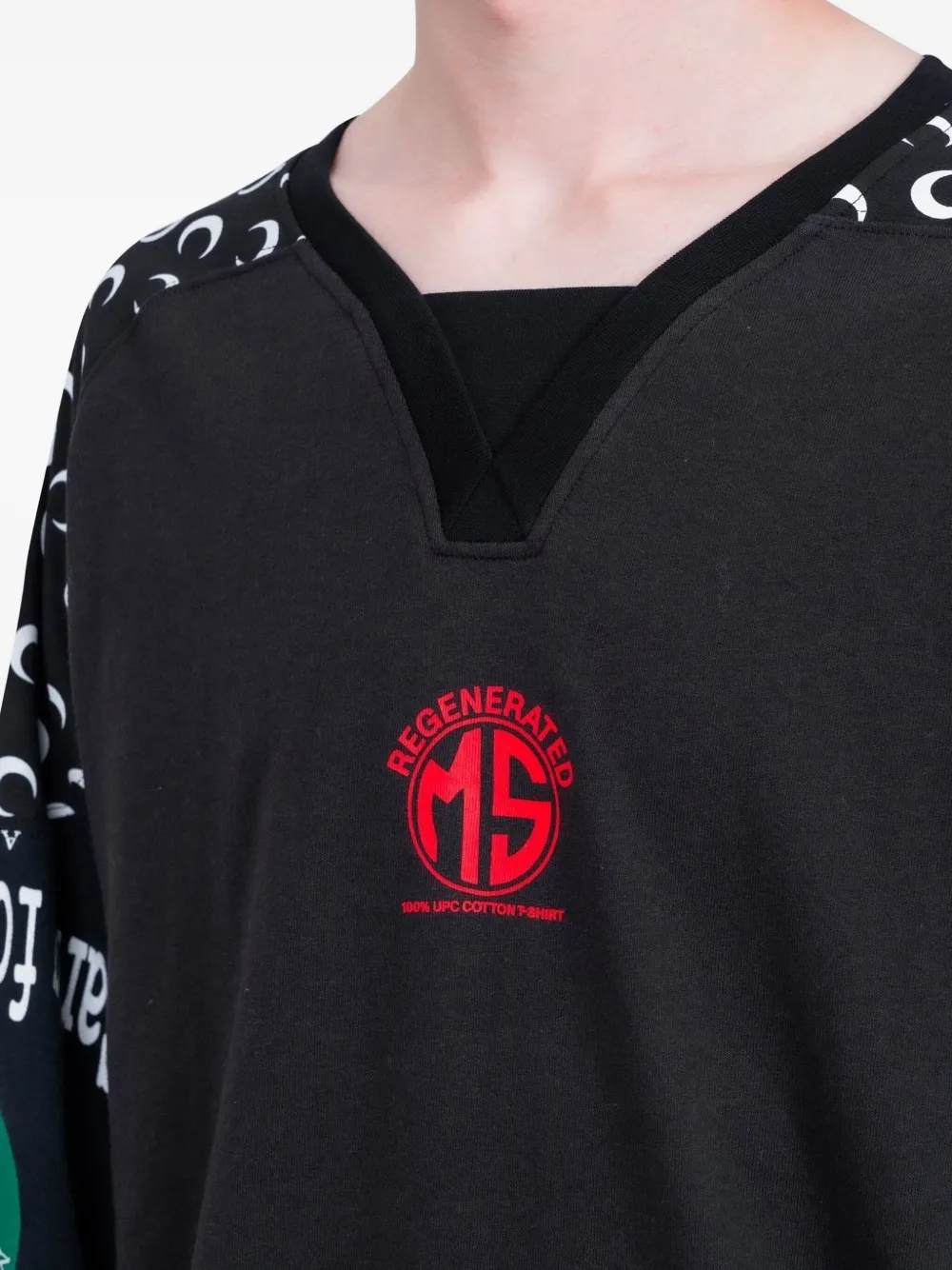 Marine Serre Hockey T-shirt Zwart