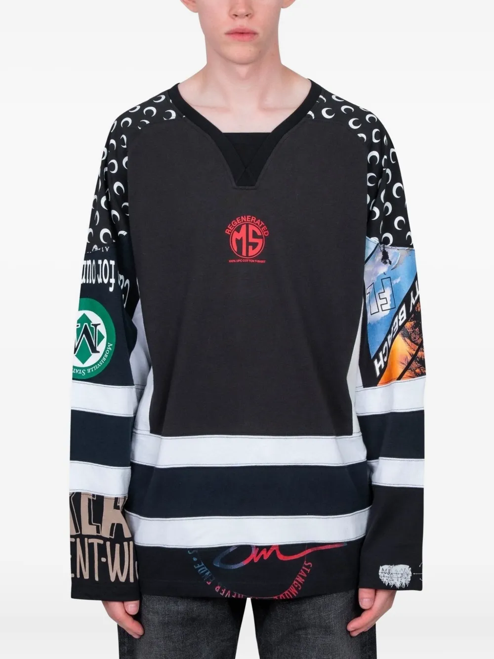 Marine Serre playera de hockey | negro | Image 1