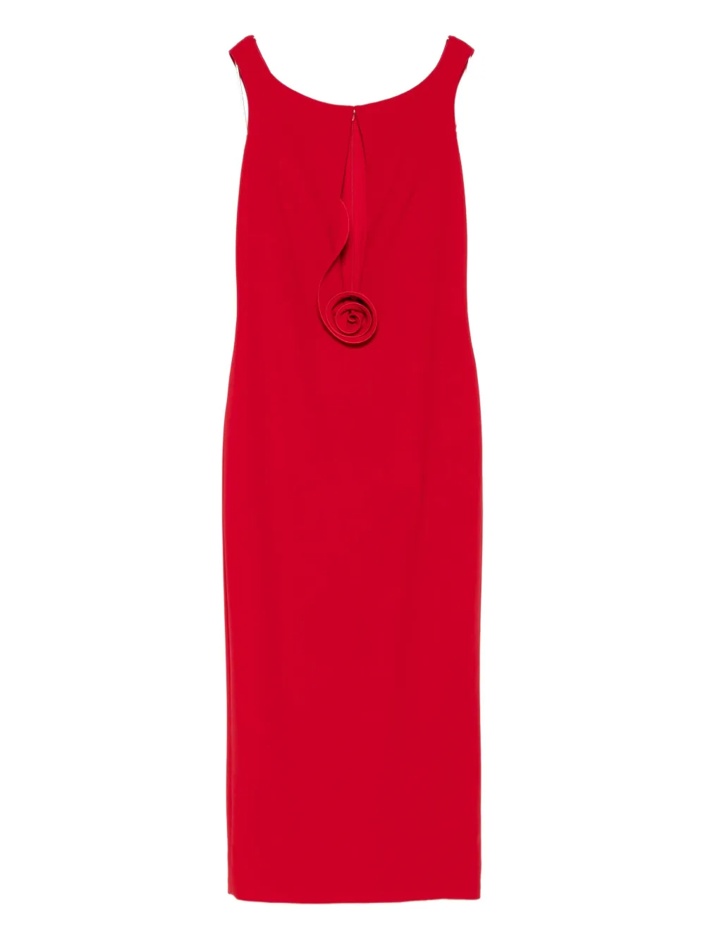 Magda Butrym Floral-appliqué Midi Dress In Red