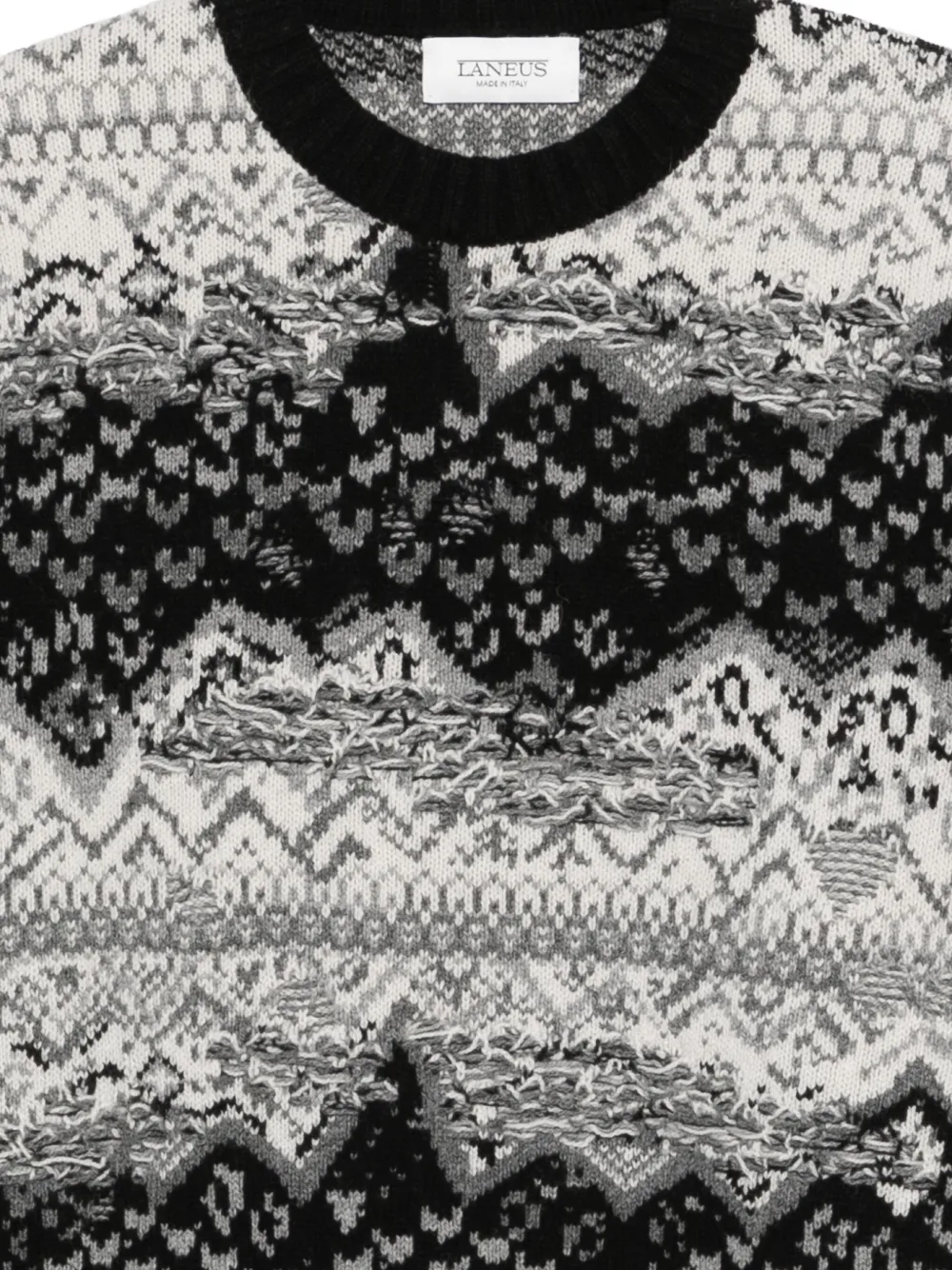 Laneus Trui met patroon Zwart