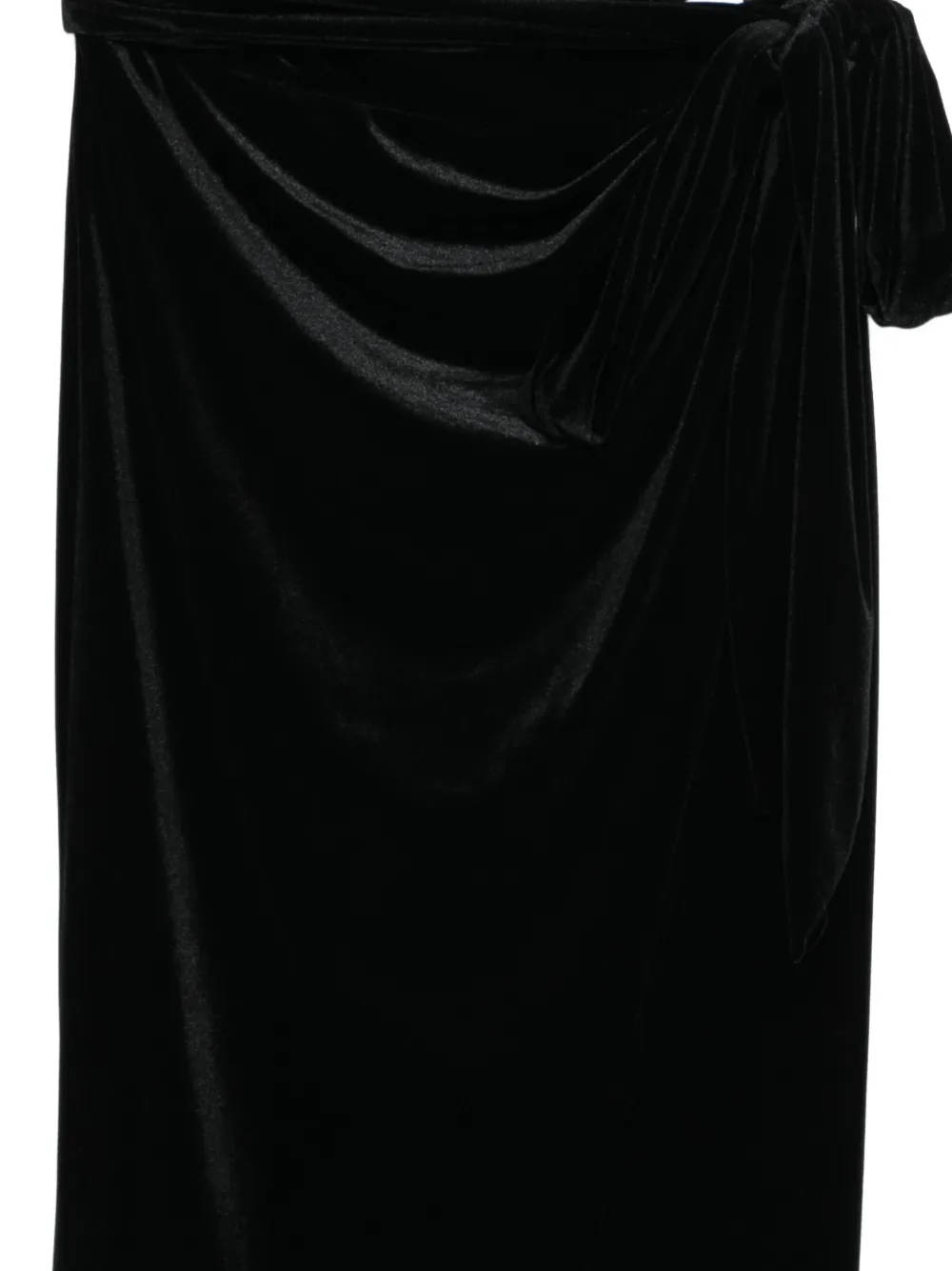 ALESSANDRO LEGORA Rok met gestrikt detail en split Blauw