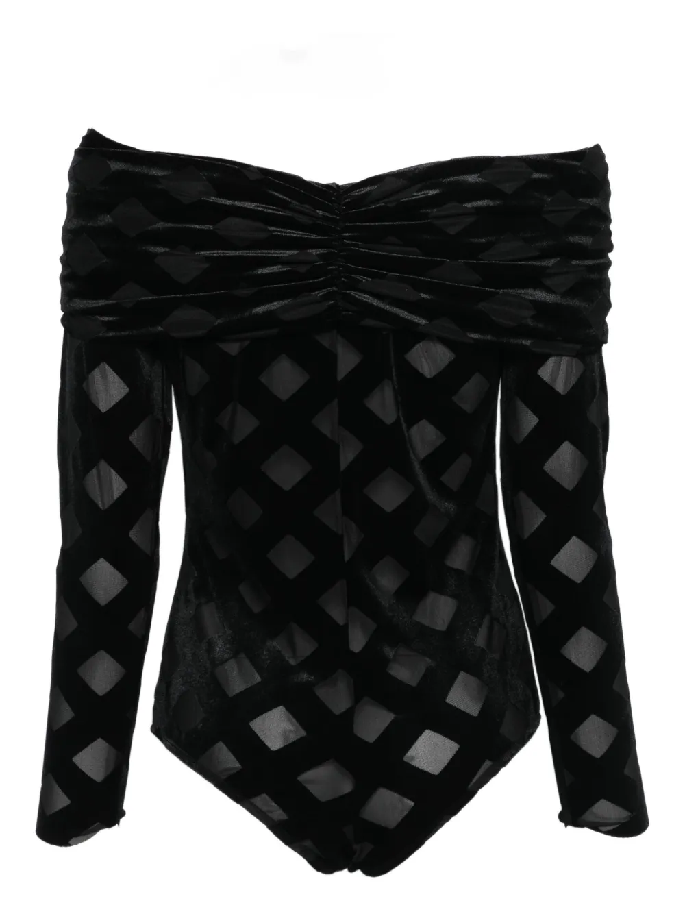 ALESSANDRO LEGORA off-shoulder bodysuit - Zwart