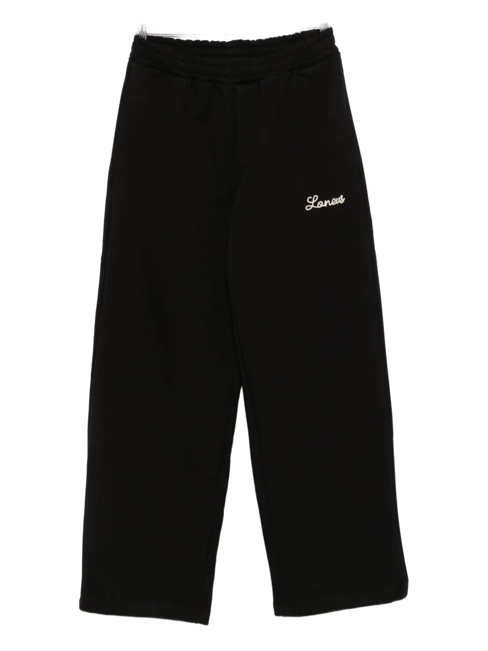 Laneus Logo-embroidered Pants In Black