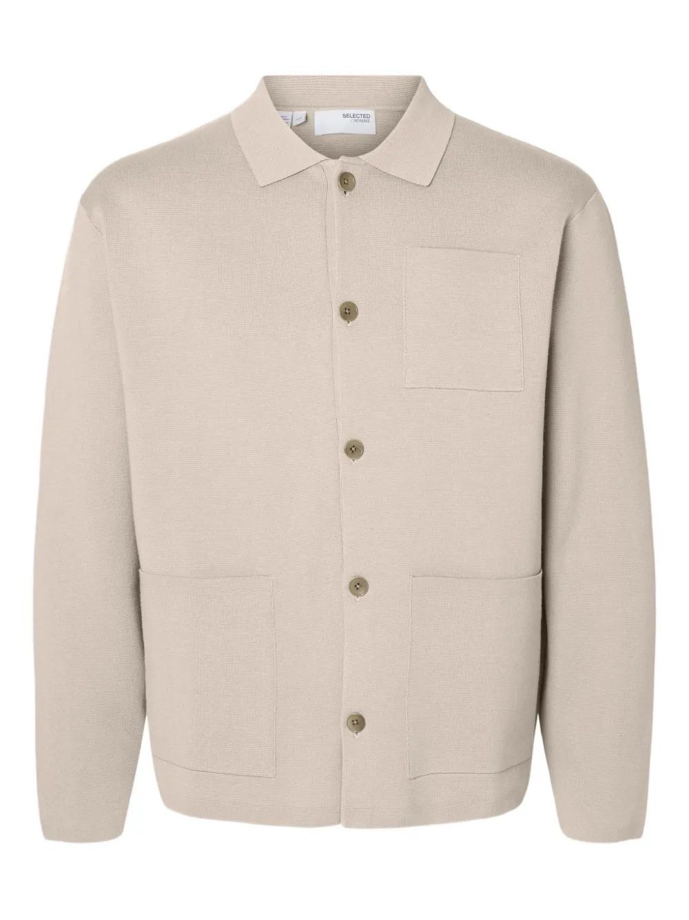 SELECTED patch-pockets cardigan | Neutrals | Image 1