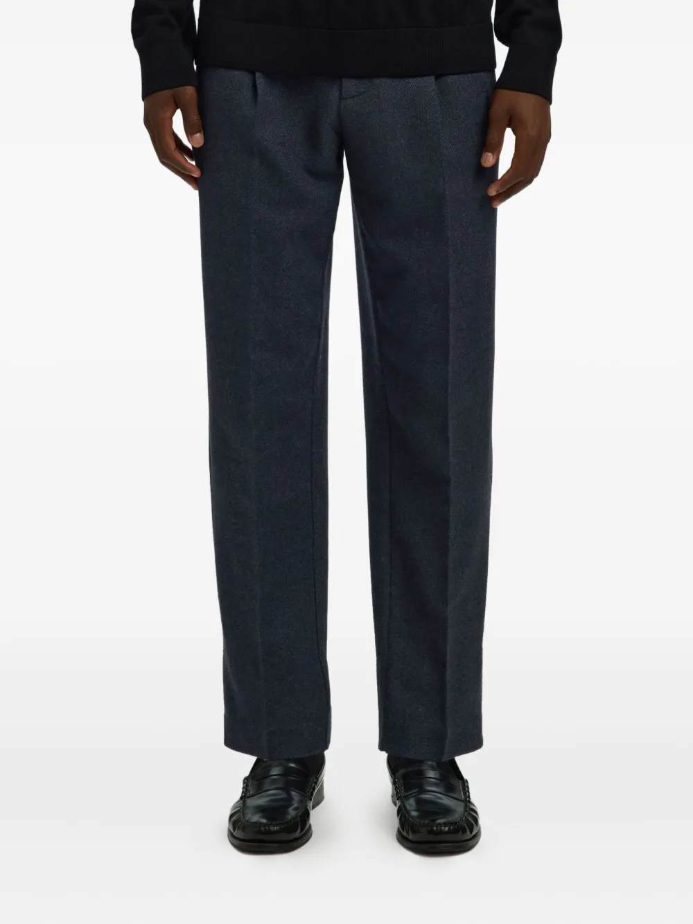SELECTED drawstring pleated trousers | Blue | Image 1